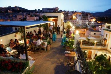 Cafe on terrace in Marrakech