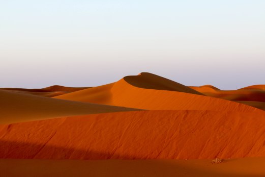Naturally formed (and ever-changing) heart shape in the sands of the Sahara Desert, Morocco