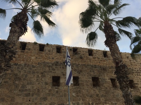 Israel flag in Akko